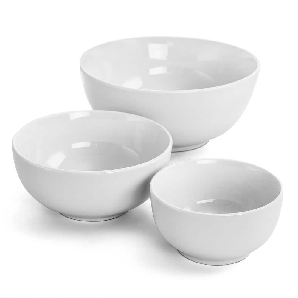All U Need 60-Piece White Ceramic Dinnerware Set with Silver Flatware