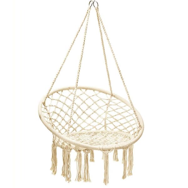 Clihome 2.66 ft. Portable Hammock Chair Swing in Brown
