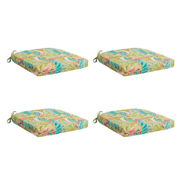 Hampton Bay Rositta Tropical Outdoor Seat Cushion (4-Pack) ZZ-SP-RT26 ...