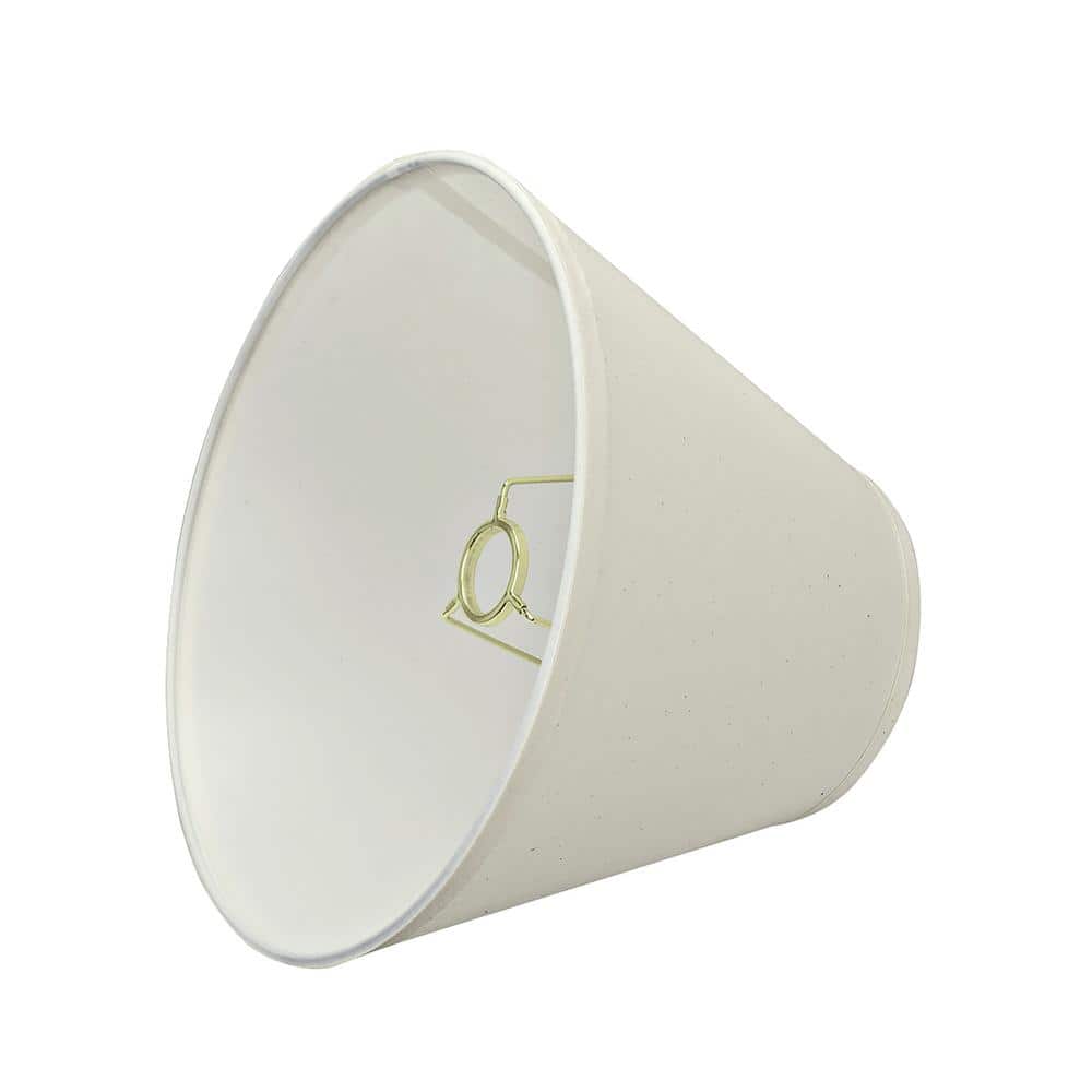 Off-White Cotton Empire Lamp Shade, 12" Wide