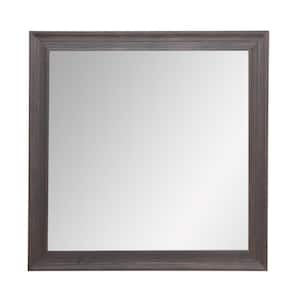 Medium Square Brown Casual Mirror (31.5 in. H x 31.5 in. W)