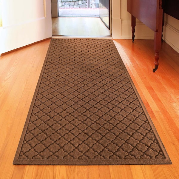 WaterHog Cordova Dark Brown 35 in. x 85 in. PET Polyester Door Mat