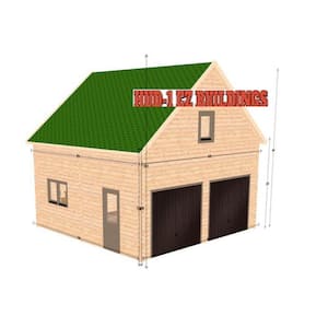 Log Garage J2 688 sq. ft. Log Garage DIY Building Kit