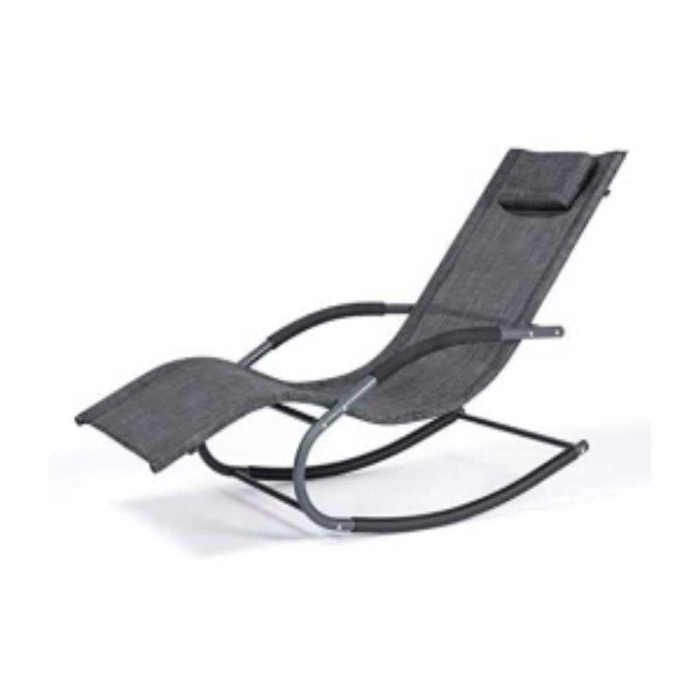 Adjustable Patio Lounge Chair - Folding Outdoor Recliner with Pillow, Breathable Mesh, 300lbs Capacity, Gray price history on PriceWatchPro