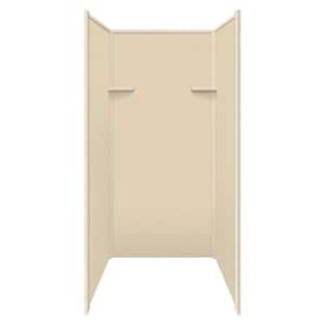 Studio 36 in. W x 72 in. H x 36 in. D 3-Piece Glue Up Alcove Shower Wall Surrounds in Sea Shore