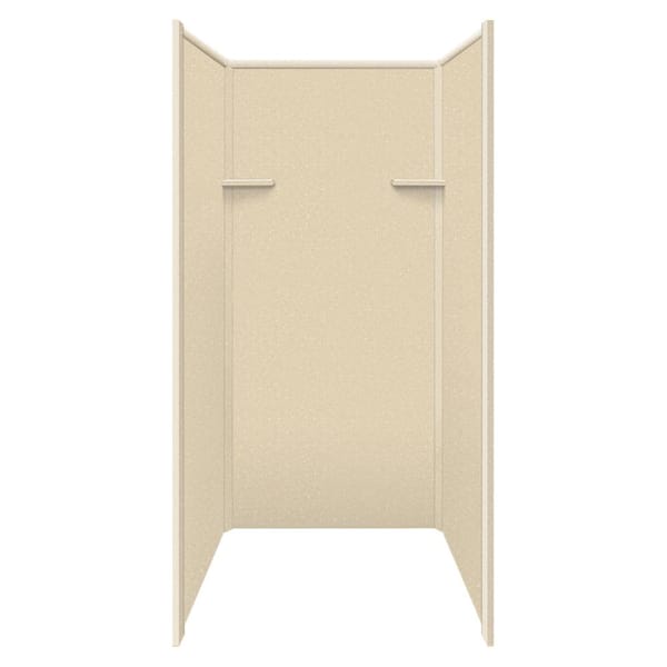 Transolid Studio 36 in. W x 72 in. H x 36 in. D 3-Piece Glue Up Alcove Shower Wall Surrounds in Sea Shore