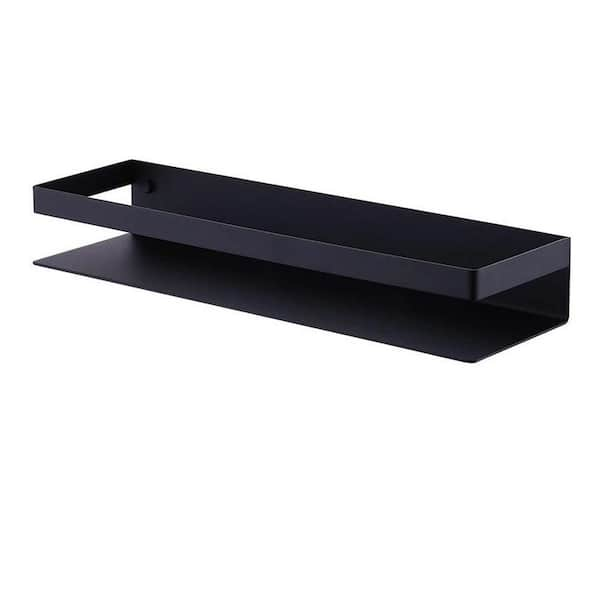 Tierney Modern Stainless Steel Matte Black Bathroom Shelf Wall Mounted