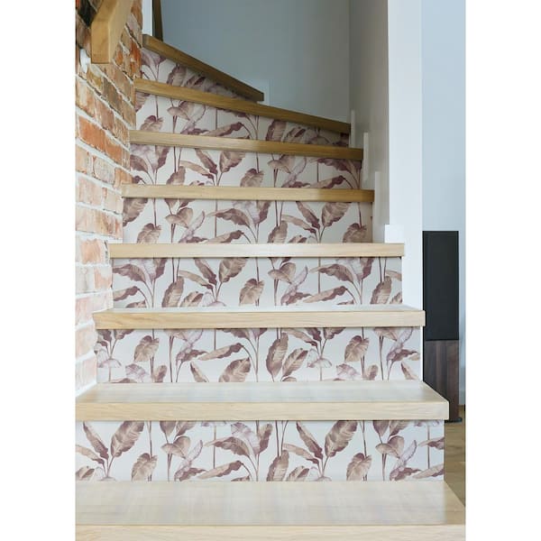 Mauve Banana Leaf Peel and Stick Wallpaper