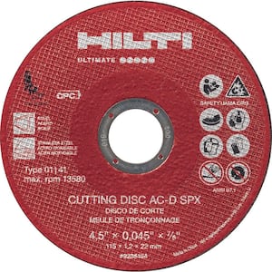 4.5 in. x 0.040 in. x 7/8 in. AC-D SPX Type 1 Flat Ultimate Zirconium Cutting Disc (25-Pack)