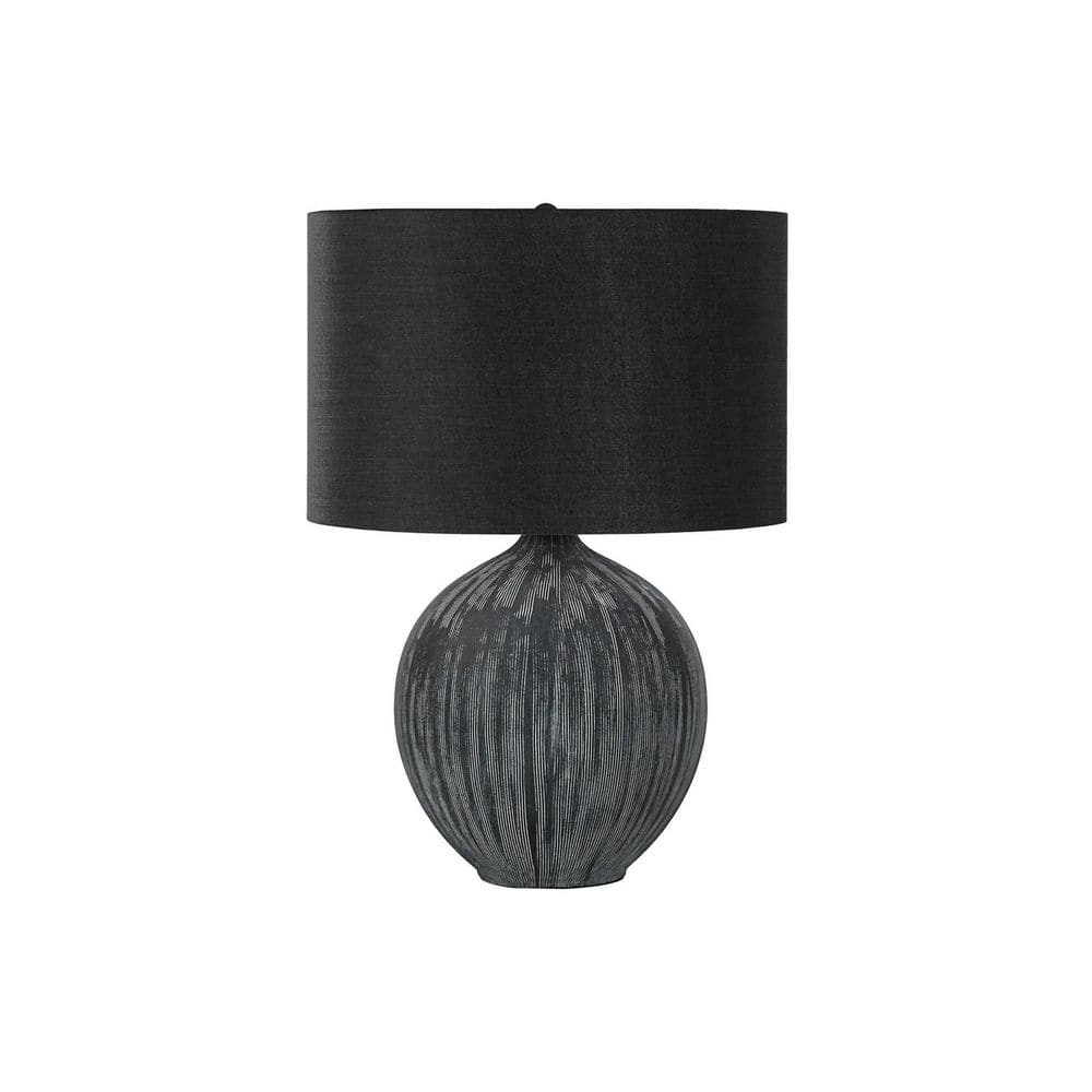 Contemporary 23 in. H Table Lamp with Black Shade, Black Ceramic price history on PriceWatchPro