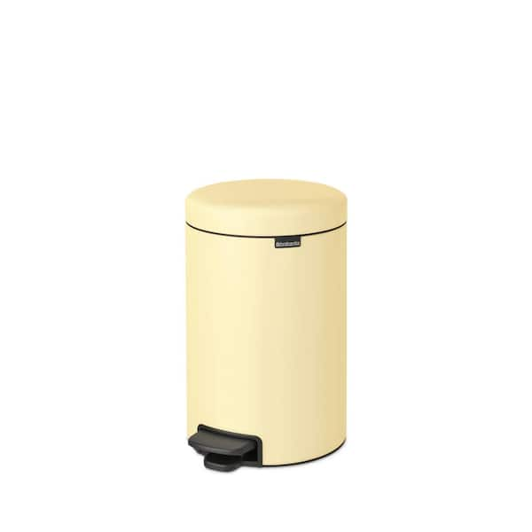 Brabantia NewIcon 3.2 Gal. (12 l) Mellow Yellow Step-On Trash Can ...