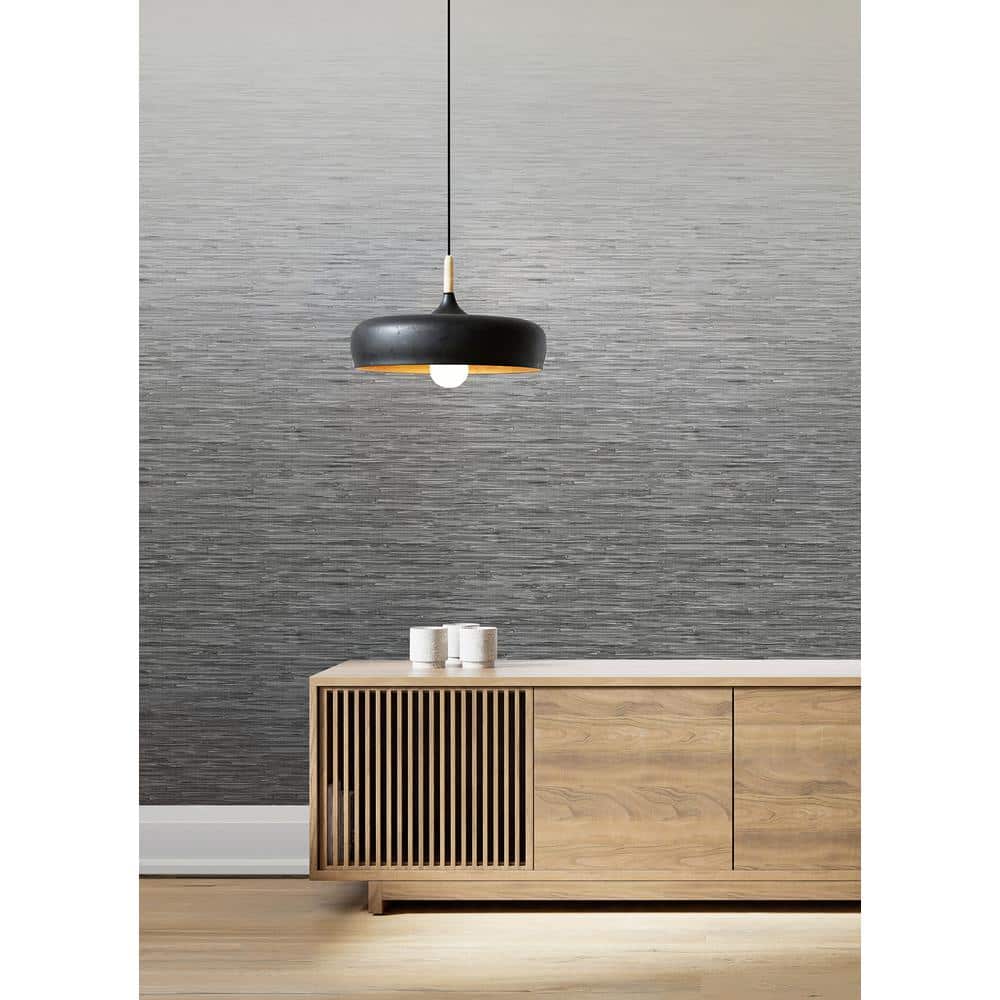 Mist Light Grey Ombre Grasscloth Removable Wall Mural