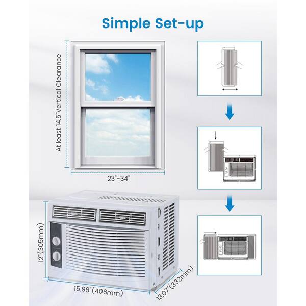 Garvee 115V Mechanical Window Air Conditioner 5,000 BTU