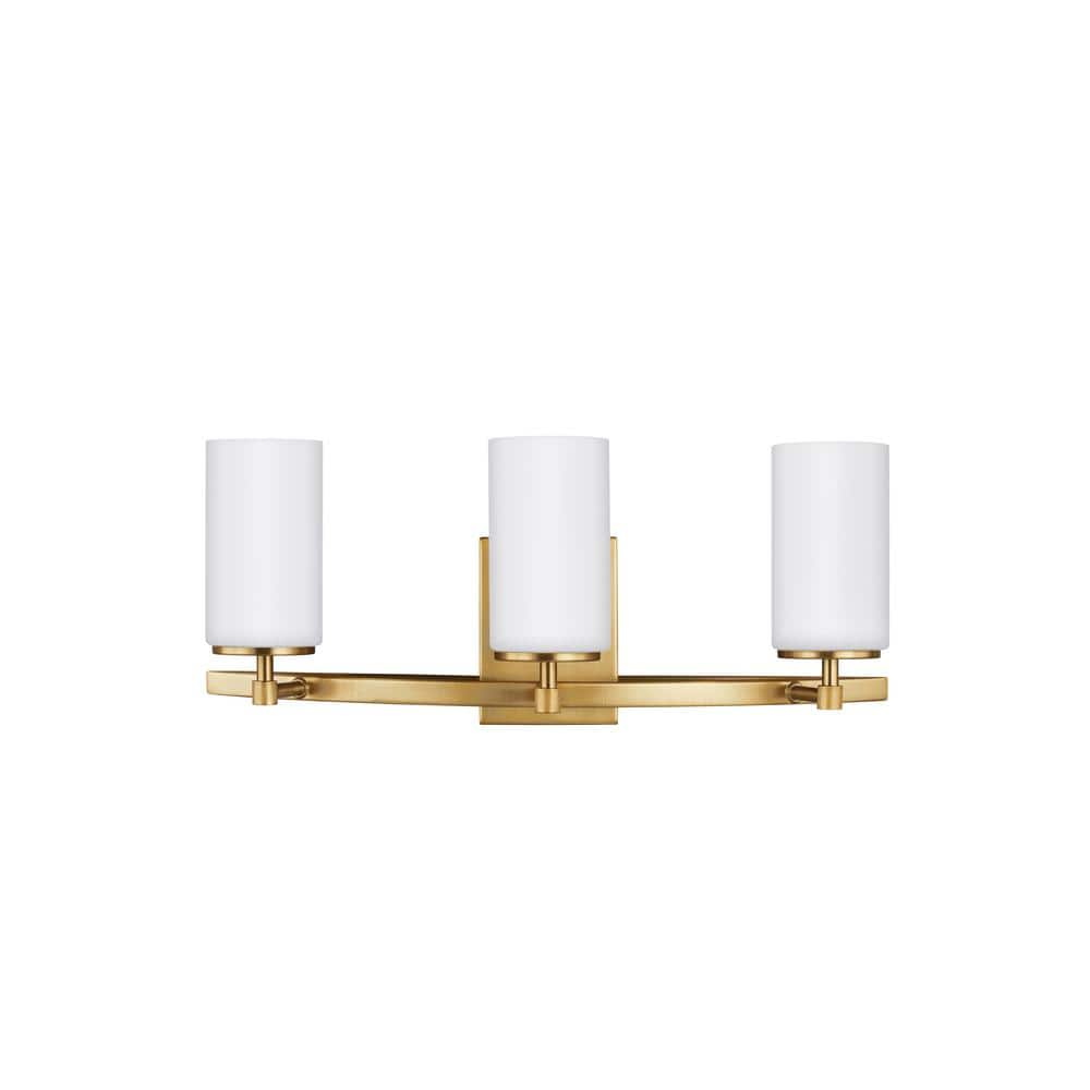 UPC 785652000607 product image for Alturas 22 in. 3-Light Satin Brass Modern Contemporary Wall Bathroom Vanity Ligh | upcitemdb.com