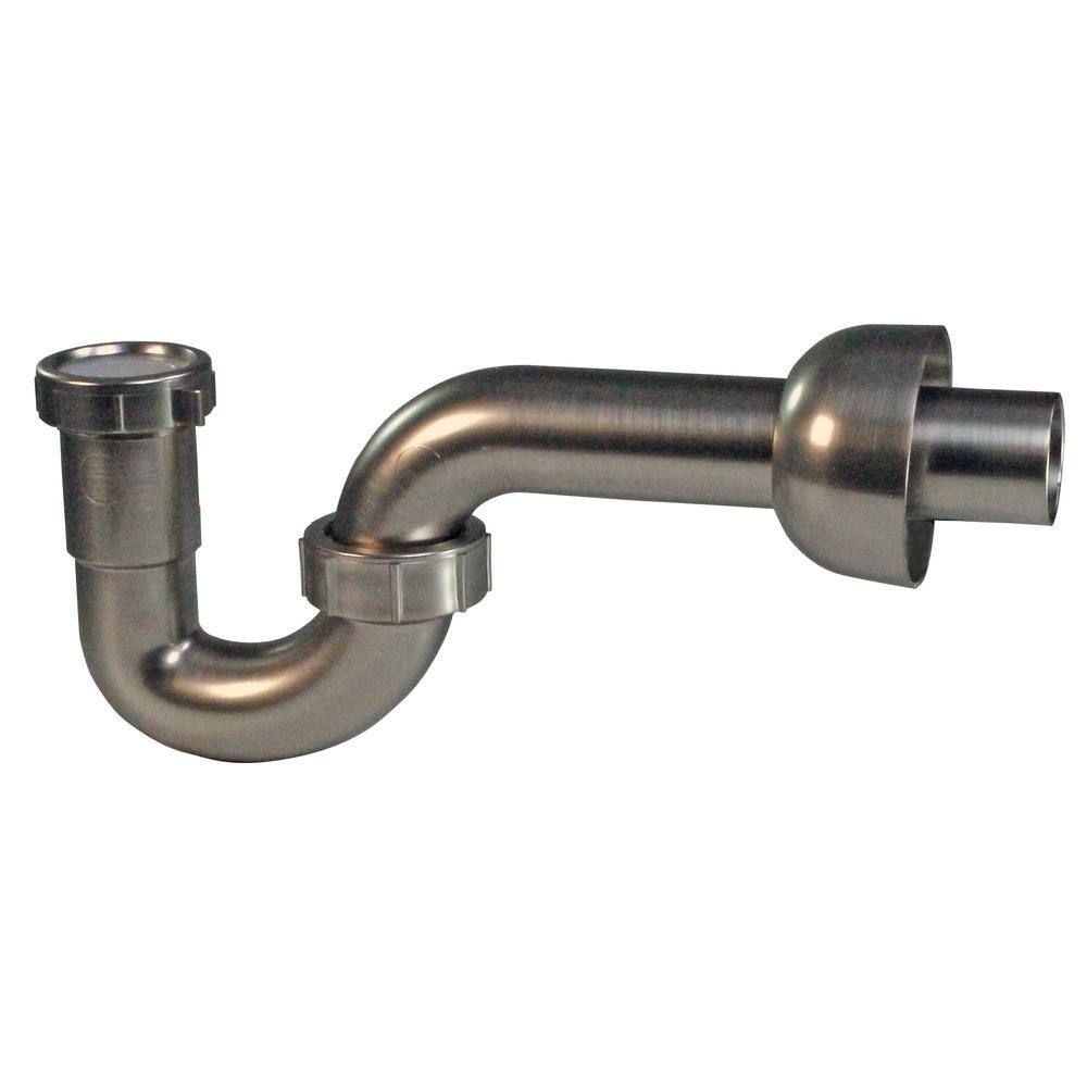 Satin Nickel Decorative ABS P-Trap with Slip Joint