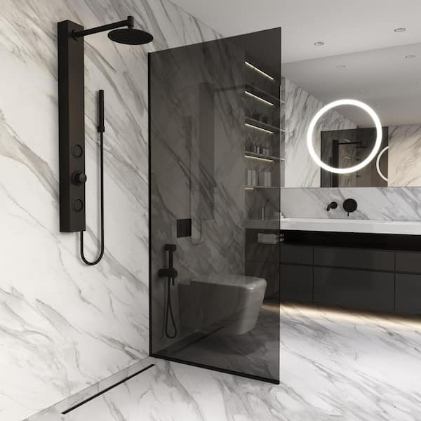 Reviews for VIGO Zenith 34 in. W x 74 in. H Frameless Fixed Shower
