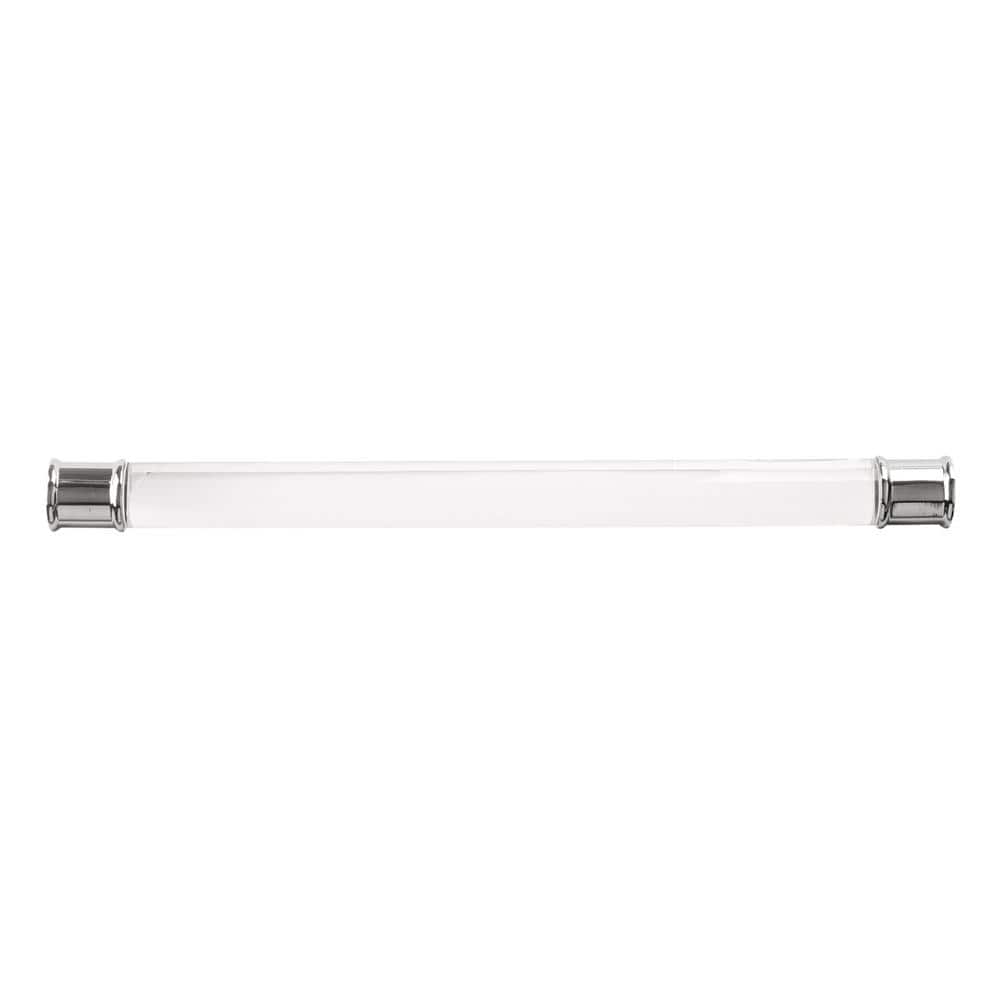 Chrome and Clear Acrylic Modern Bar Cabinet Handle