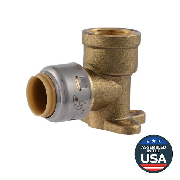 SharkBite Max 1/2 in. Push-to-Connect x FIP Brass 90-Degree Drop Ear Elbow Fitting