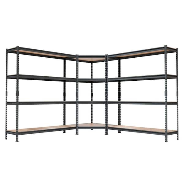 Pro Series 4-Tier Corner Shelving Unit (36 in. x 72 in. x 36 in.) and Shelving Unit (60 in. x 72 in. x 18 in.) Combo