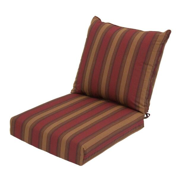 Hampton Bay 22 x 24 Outdoor Chair Cushion in Standard Red Tweed