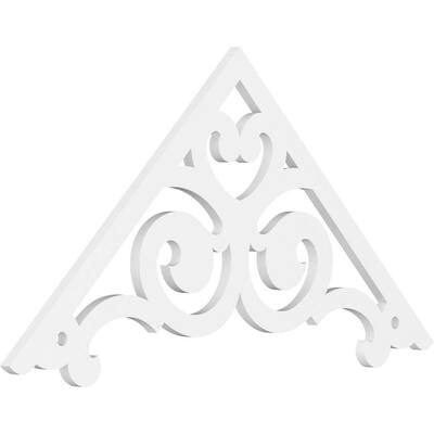 1 in. x 48 in. x 24 in. (12/12) Pitch Hurley Gable Pediment Architectural Grade PVC Moulding