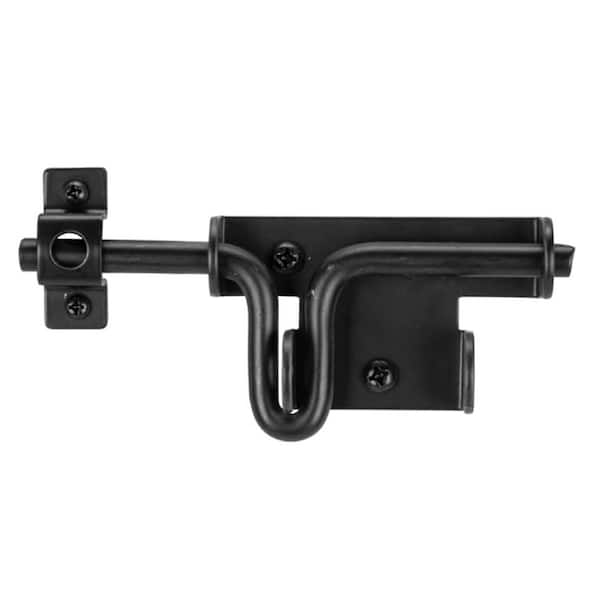 Unbranded Heavy Duty Slide Bolt Gate Latch Sliding Bolt Door Lock with Padlock Hole for Fence/Shed/Barn Black
