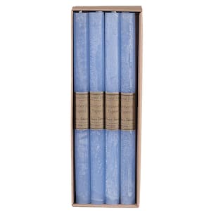 12" Crystal Blue Timber Tapers (Set of 12)