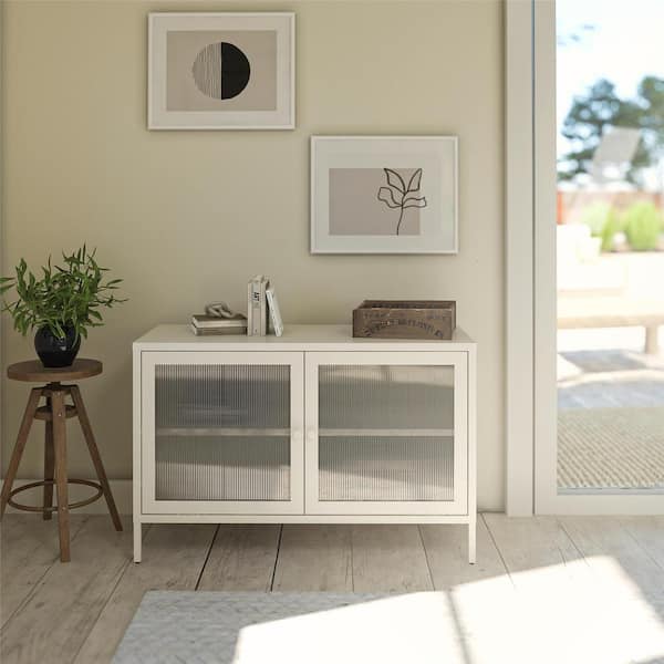 Ameriwood Home Ashbury Heights 39.37-in W x 25.2-in H Steel White Freestanding Utility Storage Cabinet