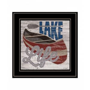 Lake Life Canoe by Unknown 1 Piece Framed Graphic Print Typography Art Print 15 in. x 15 in. .