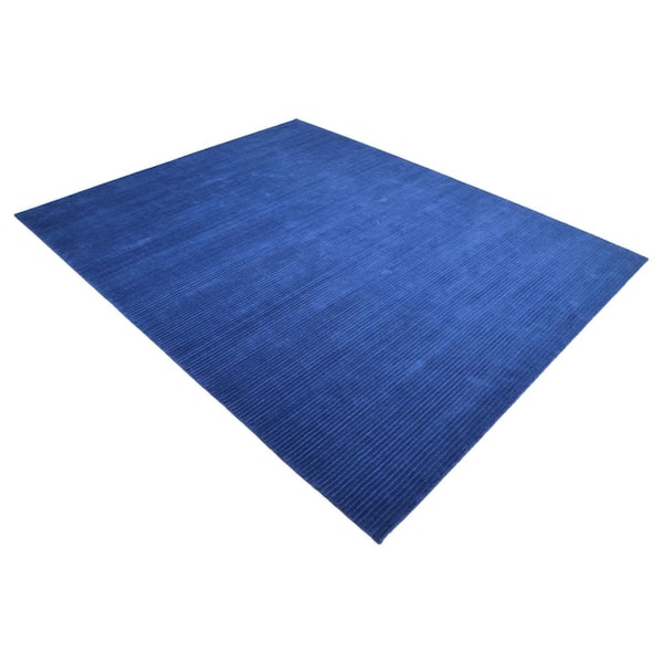 Cairo Blue 8 ft. x 10 ft. Solid Indoor Area Rug