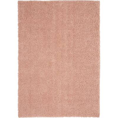 Malibu Shag Blush 7 ft. x 10 ft. Shag Contemporary Area Rug