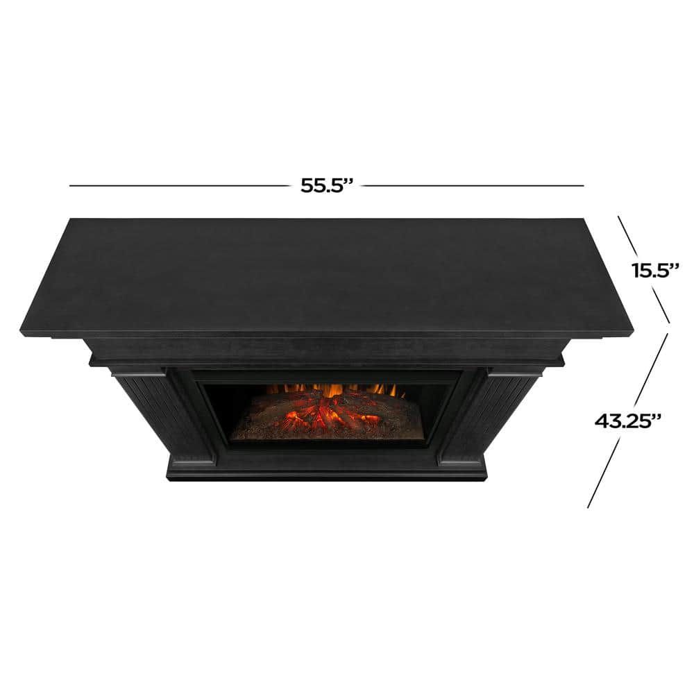 Centennial Grand Black Electric Fireplace with Mantel