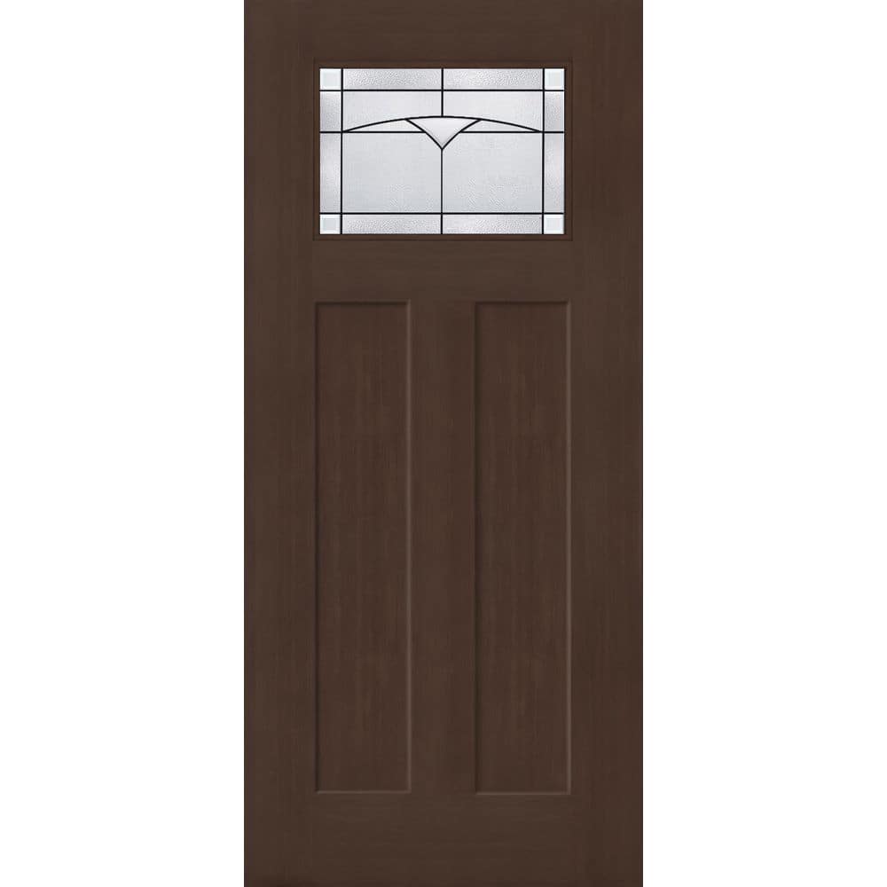 Regency 36 in. x 80 in. Universal Handing 1/4 TopL Horizon Glass Hickory Fir Fiberglass Front Door Slab price history on PriceWatchPro