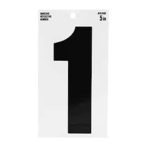 5 in. Mylar Reflective Self-Adhesive Number 1
