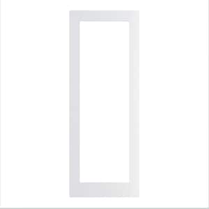 30 in. x 80 in. 1-Lite Clear Glass Right Handed White Solid Core Single Interior Door with Quick Assemble Jamb