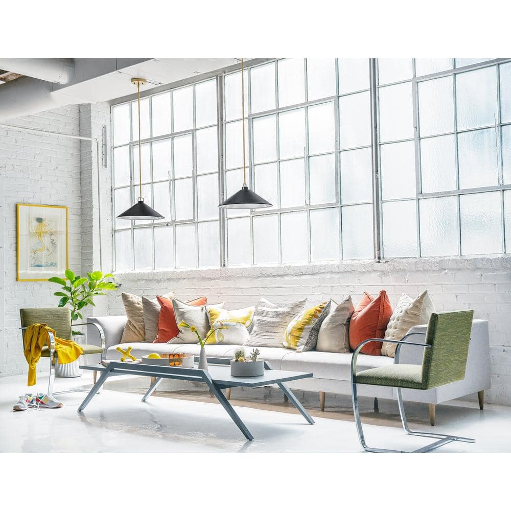 Milo Lacquered Brass + Black Conical Shade Pendant Light price history on PriceWatchPro