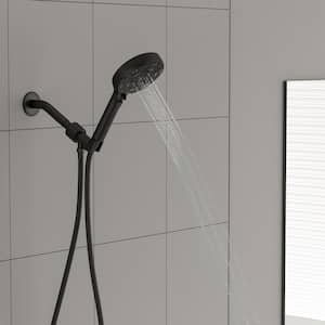 8-Spray Patterns with 1.8 GPM 4.7 in. Wall Mount Handheld Shower Head in Matte Black