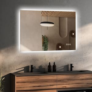 32 in. W x 24 in. H Rectangular LED Backlit Mirror Frameless Anti-Fog Wall Bathroom Vanity Mirror