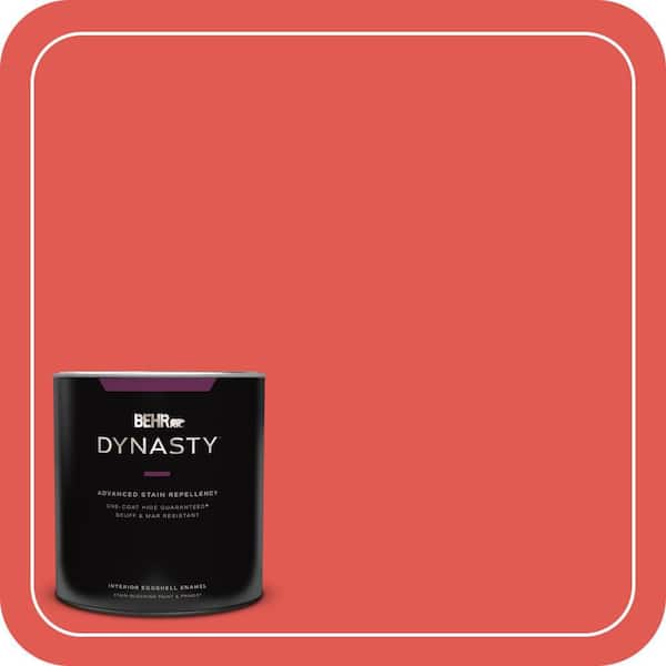 BEHR DYNASTY 1 qt. #170B-6 Lipstick Eggshell Enamel Interior Stain-Blocking Paint & Primer