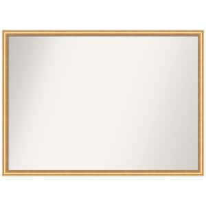 Salon Scoop Gold 40 in. x 29 in. Non-Beveled Casual Rectangle Wood Framed Wall Mirror in Gold