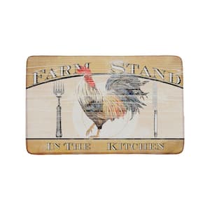 Farm Stand Rooster Rectangle Kitchen Mat 22in.x 35in.