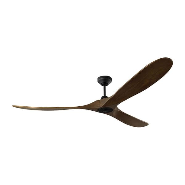 Fan Maverick Smart 70 in. Midnight Black Modern Downrod Mount Standard Ceiling Fan with Remote