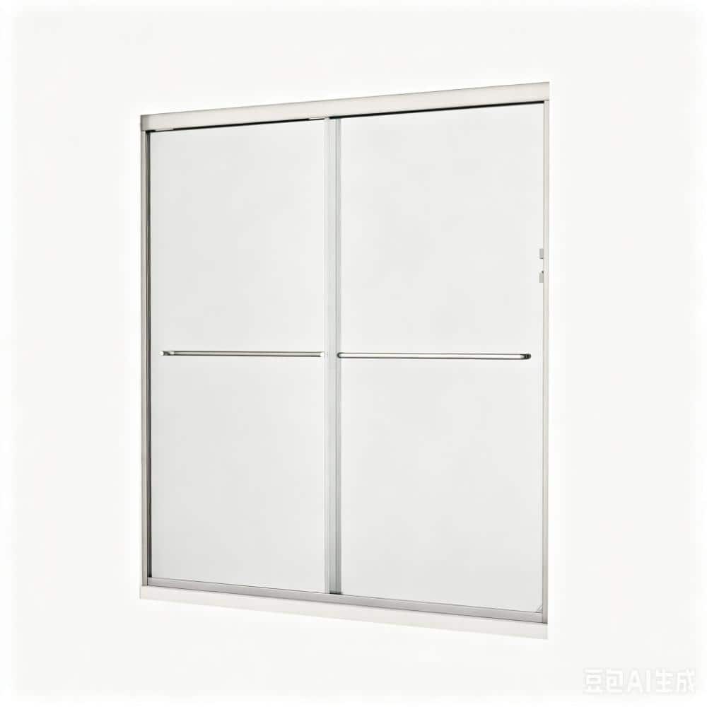 "54 in. W x 70 in. H Sliding Semi-Frame Shower Door in Chrome Finish with 1/4"" Clear Tempered Glass" price history on PriceWatchPro
