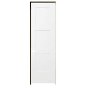 24 in. x 80 in. Birkdale White Paint Right-Hand Smooth Hollow Core Molded Composite Single Prehung Interior Door