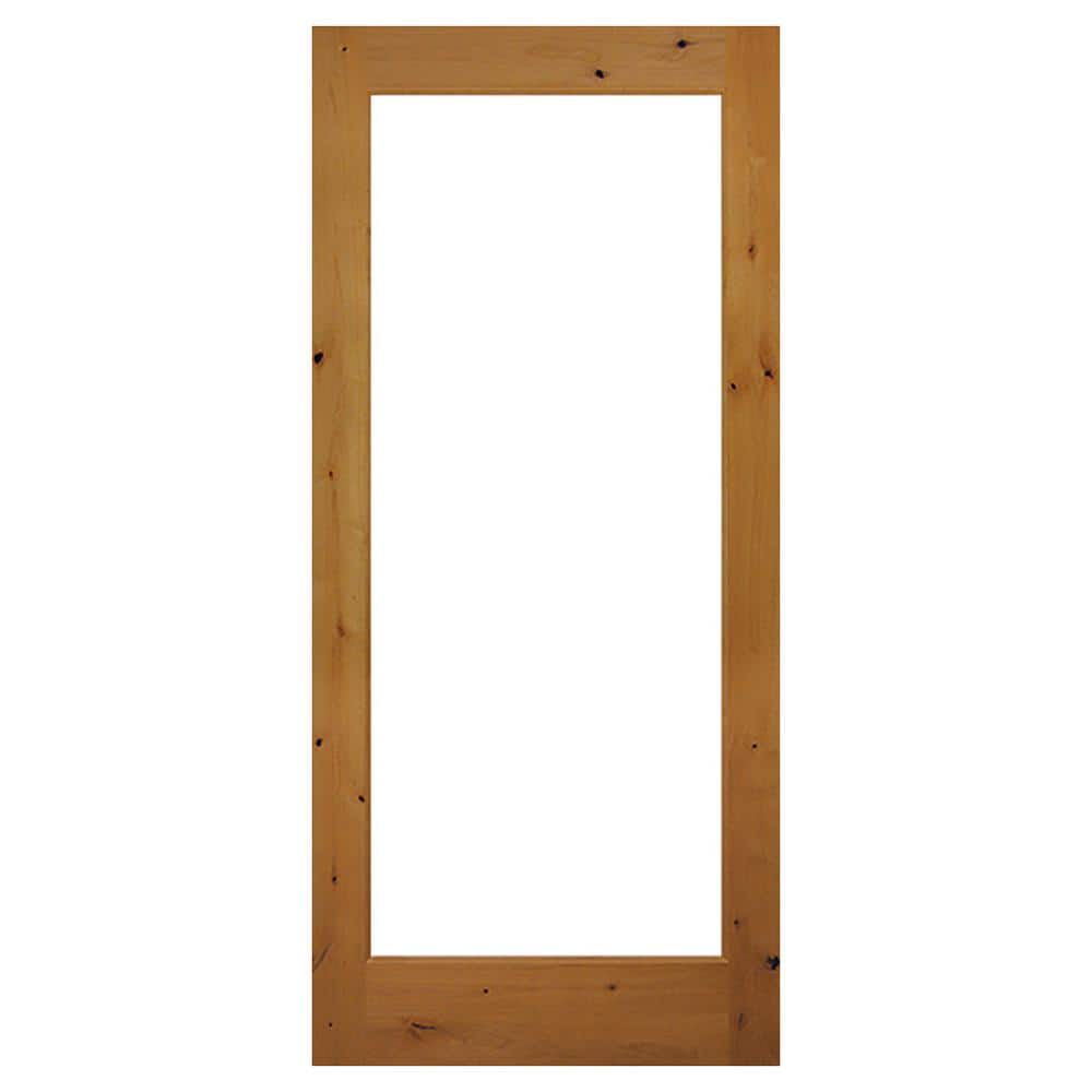 Builders Choice 36 in. x 80 in. Solid Core Full Lite Clear Glass Ovolo