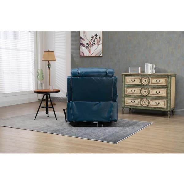 Z-joyee Blue Faux Leather Recliners Lift Chair Relax Sofa Chair