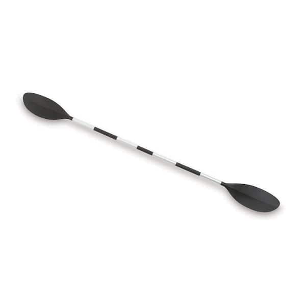 1-Person Inflatable Kayak with 2-Person Inflatable Kayak both with oars & pump