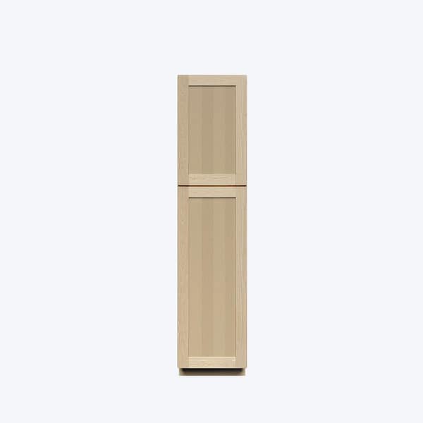 Lancaster Shaker Assembled 18 in. x 90 in. x 27 in. Pantry Cabinet with 2 Doors in Natural Wood