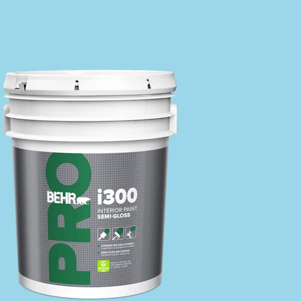 BEHR PRO 5 gal. #P490-2 Blue Sarong Semi-Gloss Interior Paint