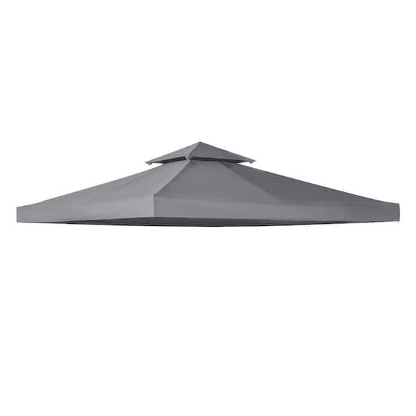 Outsunny Polyester Dark Gray Gazebo Replacement Canopy